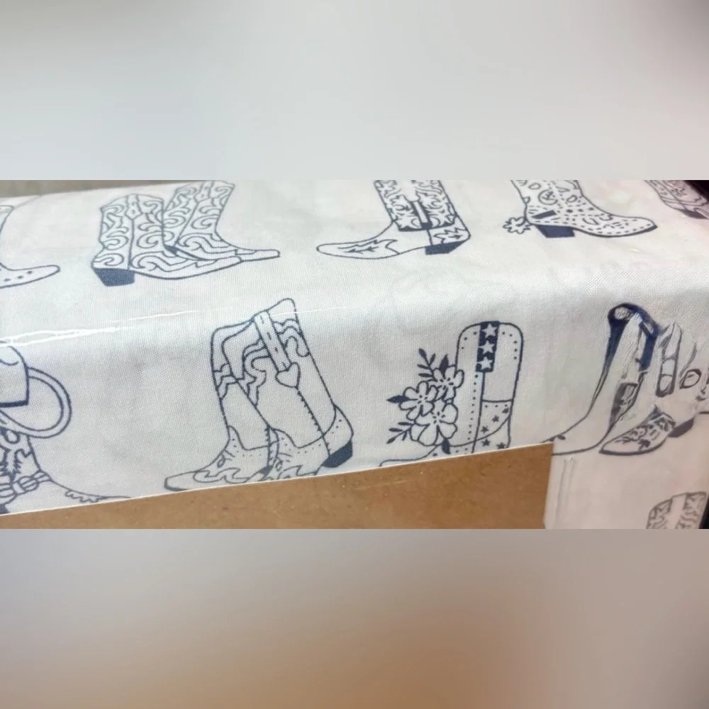 NEW Wrangler Blue Cowboy Boots 4pc Queen Size Sheet Set – All Season Comfort